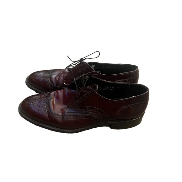 Freeman Ultra-Flex Hendrix Wingtip Leather Oxford Men’s Burgundy Size 9‎